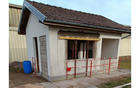 les travaux sur le site du stade